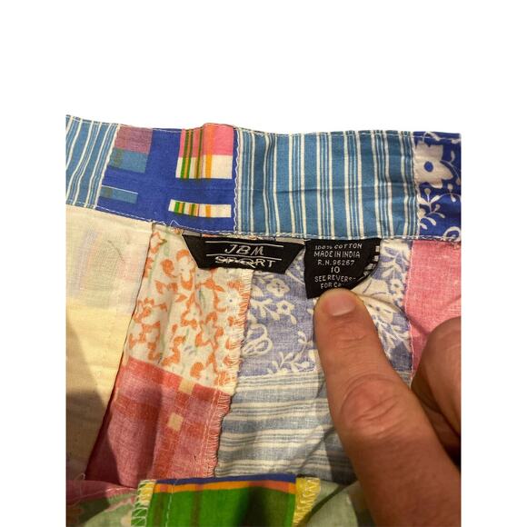 10 JBM Sport Women's Shorts Patchwork Print Bright Floral Stripe - Picture 2 of 3